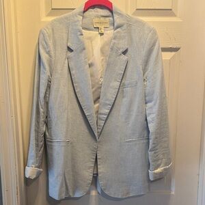 Adrienne Vittadini Sky Blue Textured Blazer